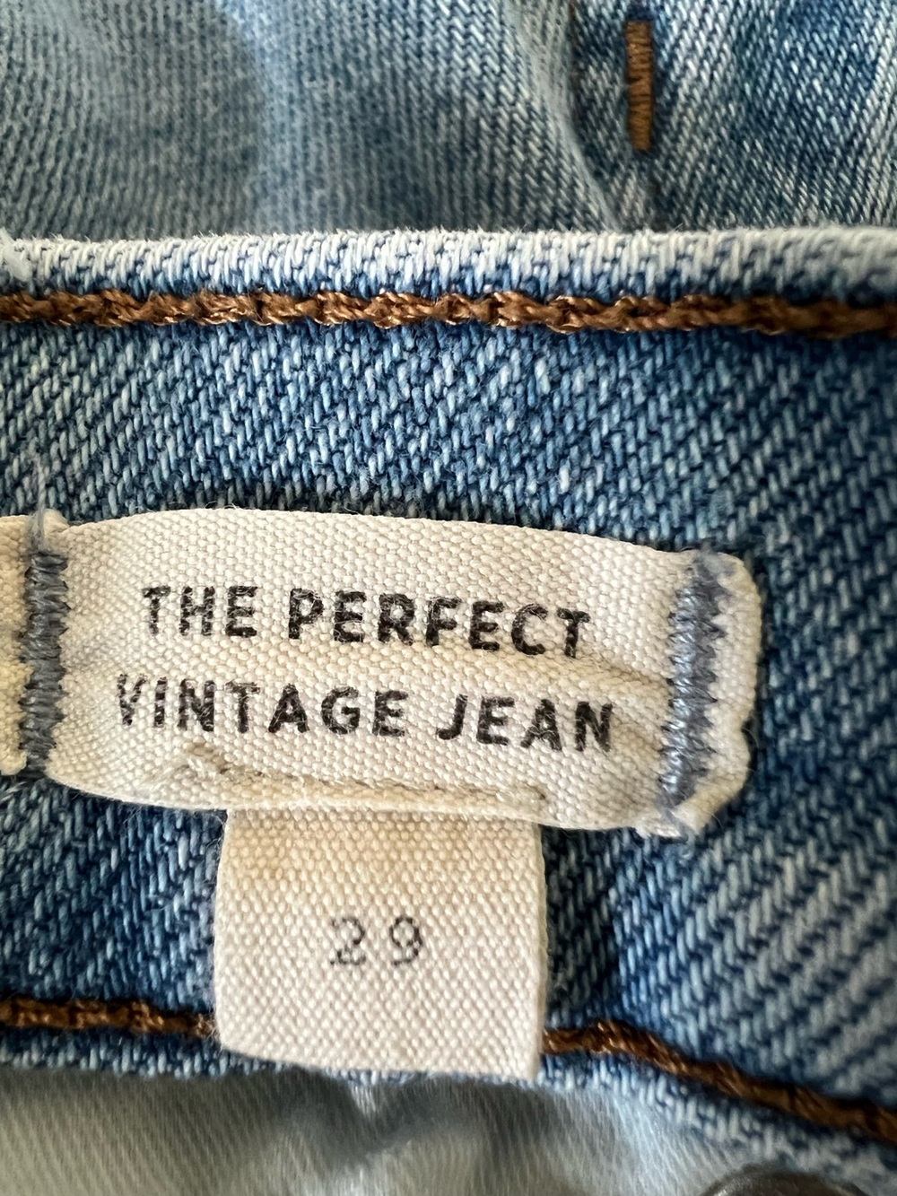 Madewell Perfect Vintage Jean High Rise Distressed Light Blue Denim 29 - Picture 12 of 12